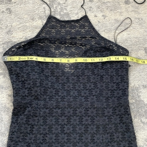 New Bardot Chameleon Lace Midi Dress In Black Strappy Open Back Sz L - Picture 11 of 16